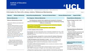 Reference Membership - Information for Non-UCL ... - IOE LibGuides