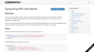 Consuming APIs with Retrofit | CodePath Android Cliffnotes
