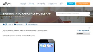 Signing in to an iOffice Mobile App - iOFFICE Knowledge Center