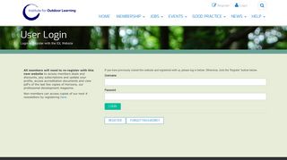 User Login - Institute for Outdoor Learning
