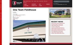 One Team Fieldhouse | 'Iolani School