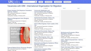 Vacancies with IOM - International Organization for Migration | UNjobs