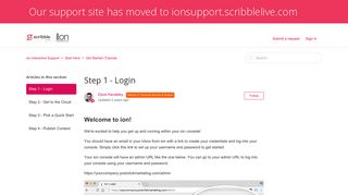 Step 1 - Login – ion interactive Support