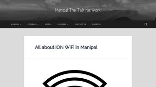 All about ION WiFi in Manipal – Manipal The Talk Network