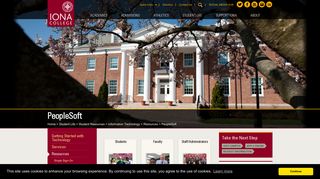 PeopleSoft | Resources | Information Technology ... - Iona College