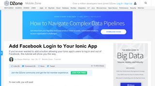 Add Facebook Login to Your Ionic App - DZone Mobile