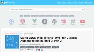 Using JSON Web Tokens (JWT) for Custom Authentication in Ionic 2 ...