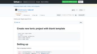 Creating Login, Register page with Ionic · GitHub