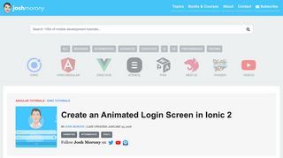 Create an Animated Login Screen in Ionic 2 | joshmorony - Learn ...