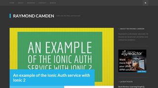 An example of the Ionic Auth service with Ionic 2 - Raymond Camden