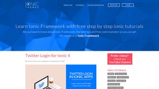 Ionic Tutorials for Login | Learn Ionic Framework with free tutorials.