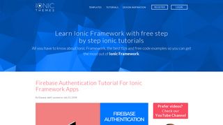 Firebase Authentication Tutorial For Ionic Framework Apps