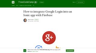How to integrate Google Login into an Ionic app with Firebase