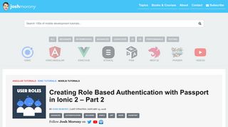 Creating Role Based Authentication with Passport in Ionic 2 – Part 2 ...