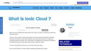 What is Ionic Cloud ? | Techiediaries