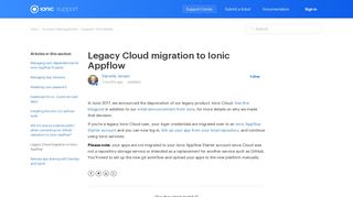 Legacy Cloud migration to Ionic Appflow – Ionic