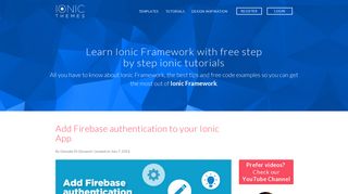 Add Firebase authentication to your Ionic App - IonicThemes