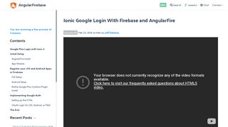Ionic Google Login With Firebase and AngularFire | AngularFirebase
