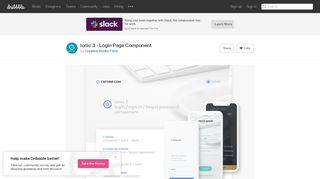 Ionic 3 - Login Page Component by Creative Studio Form | Dribbble ...