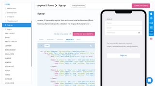 AngularJS and Ionic Forms Sign up Example | Mobiscroll