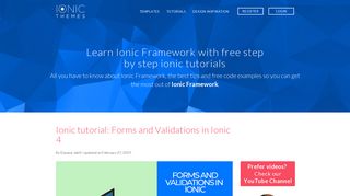 Ionic tutorial: Forms and Validation in Ionic - IonicThemes