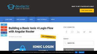 Building a Basic Ionic 4 Login Flow with Angular Router - Devdactic