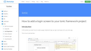 How to add a login screen to your Ionic framework project | Back4App