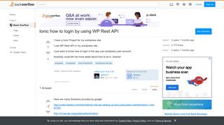 Ionic how to login by using WP Rest API - Stack Overflow