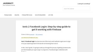 Ionic 2 Facebook Login: Step-by-step guide to get it working with ...