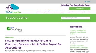 How to Update the Bank Account for Electronic Services – Intuit Online ...