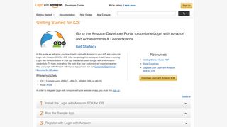 iOS - Login with Amazon Developer Center