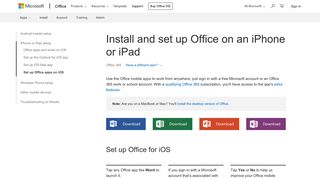 Install and set up Office on an iPhone or iPad - Office Support