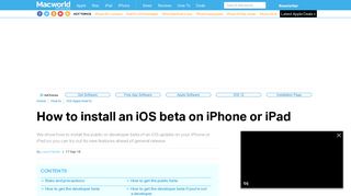 How to install an iOS beta on iPhone or iPad - Macworld UK