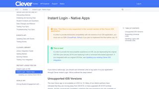 Instant Login - Native Apps - Clever Developer Docs