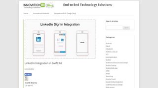 LinkedIn Integration in Swift 3.0 | InnovationM Blog