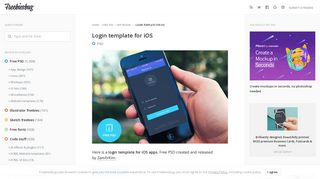 Login template for iOS - Freebiesbug