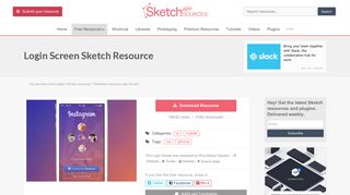 Login Screen Sketch freebie - Download free resource for Sketch ...