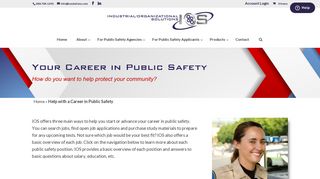 Help with a Career in Public Safety | Industrial Organizational Solutions