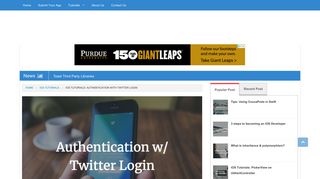iOS Tutorials: Authentication with Twitter Login | DaddyCoding