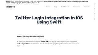 Twitter Login Integration In iOS Using Swift - Brewit 9