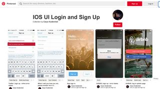iOS UI Login and Sign Up - Pinterest