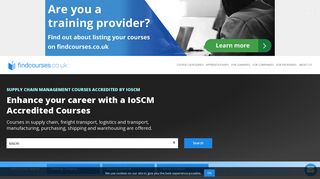 Find IoSCM Accredited Courses - Findcourses.co.uk