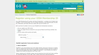 Register using your IOSH Member ID