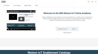 Watson IoT Academy
