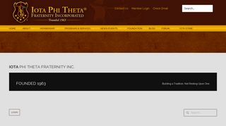 Iota Phi Theta Fraternity Inc login page | Frontpage