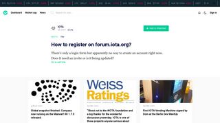 How to register on forum.iota.org? - Coin.fyi