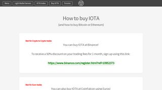 Buy IOTA - how to Buy IOTA tutorial from IOTA Support