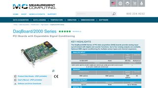16-Bit, 200 kHz PCI Data Acquisition DaqBoards - Measurement ...