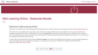 AEA Learning Online - Statewide Moodle