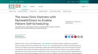 The Iowa Clinic Partners with MyHealthDirect to Enable Patient Self ...